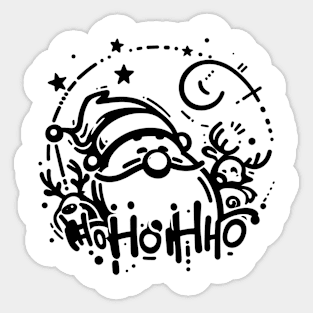 Simple Graffiti Santa Claus Sticker